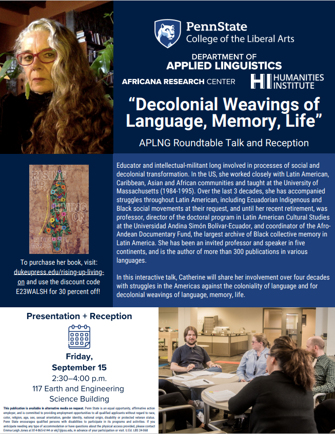 "Decolonial Weavings of Language, Memory, Life" Poster